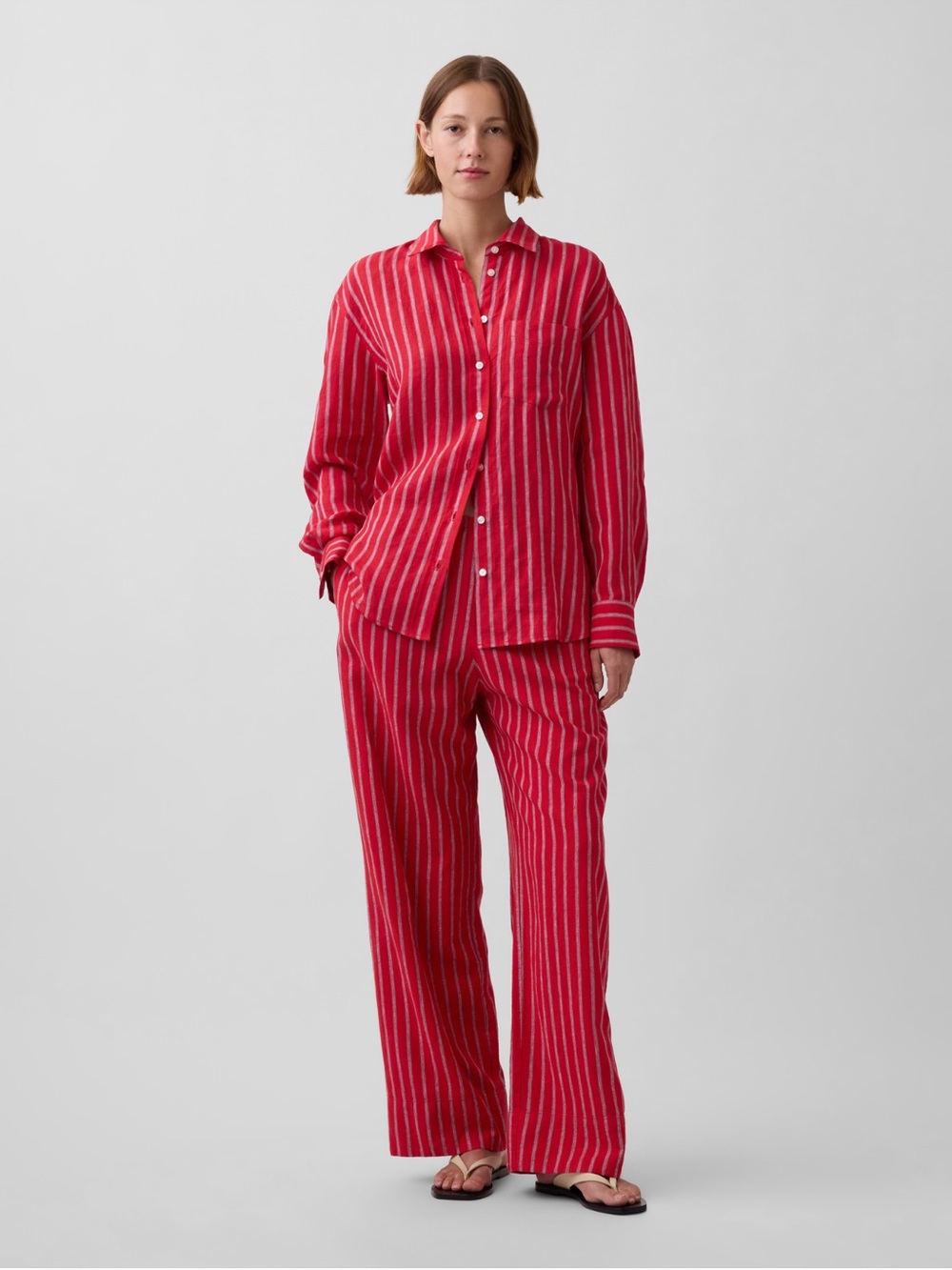 GAP Linen-blend easy Wide-Leg Pants
